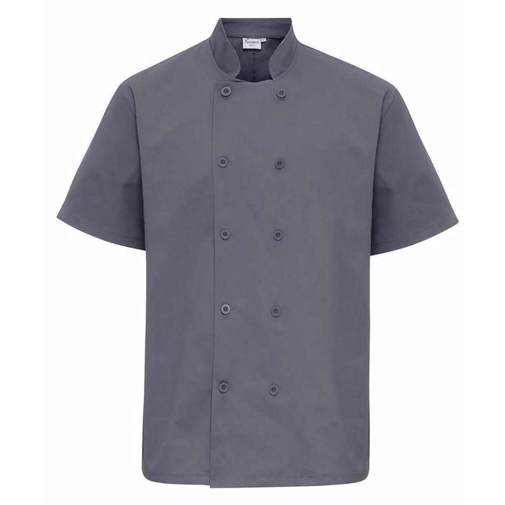 Mila Chef Jacket Grey Short Sleeves Mila Kitchenware and Equipment Limited