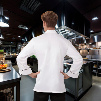Chef Jacket Egyptian Cotton - Long Sleeve Mila Kitchen Tel:0592031234