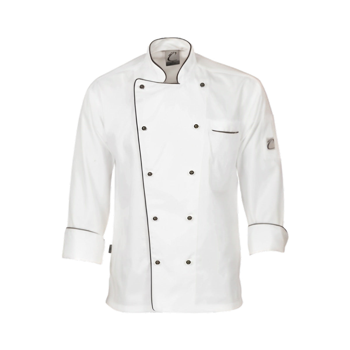 SA Chef Jacket Executive -Long Sleeve -White and Black Mila Kitchen Tel:0592031234