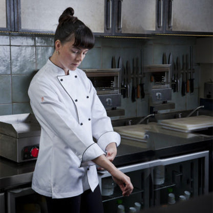 Chef Jacket Executive Ladies- Long Sleeve Mila Kitchen Tel:0592031234
