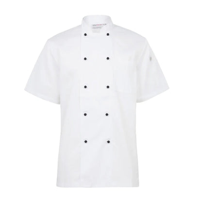Chef Jacket Press Stud - Short Sleeve Mila Kitchen Tel:0592031234