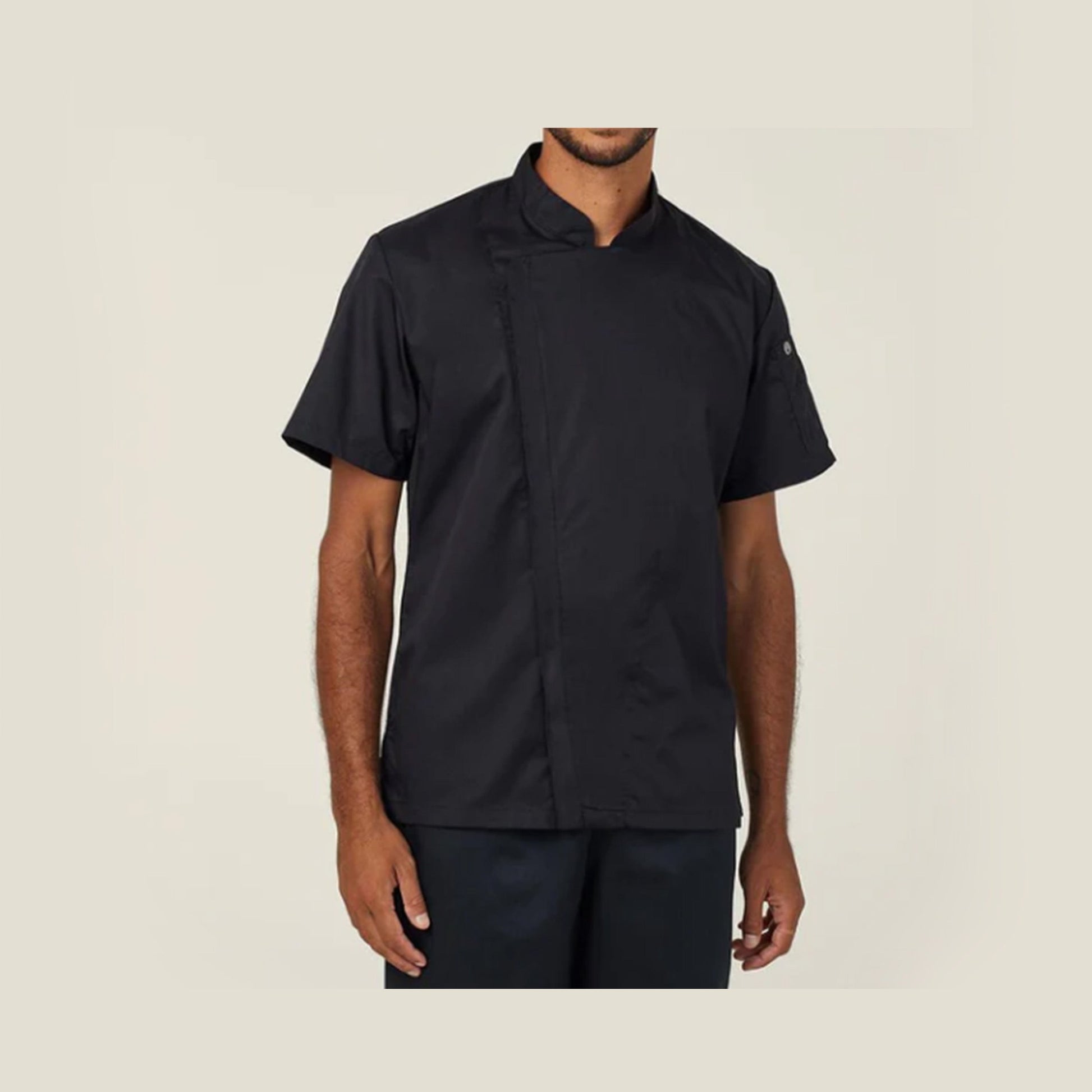 Chef Jacket Press Stud - Short Sleeve Mila Kitchen Tel:0592031234