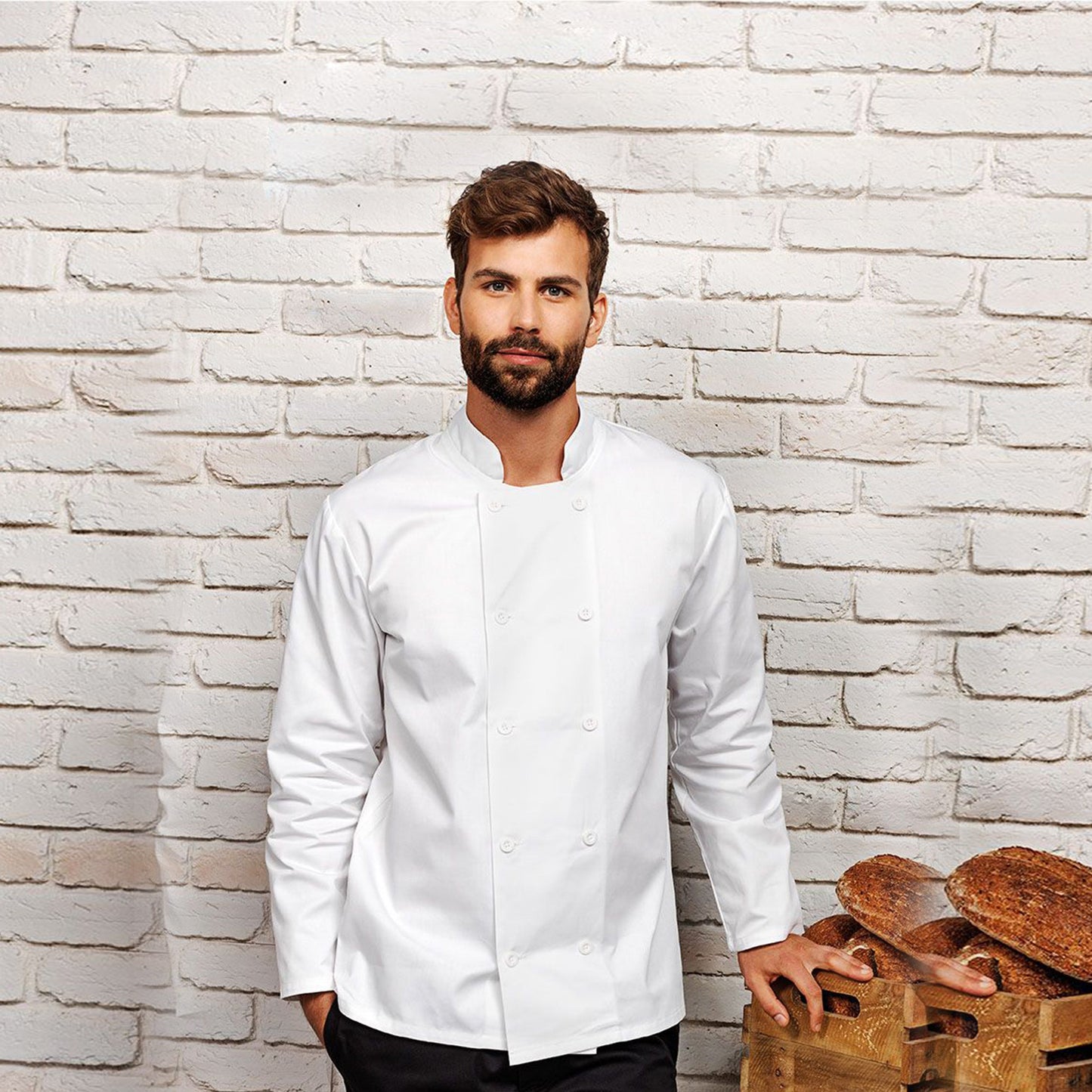 SA Chef Jacket - Long Sleeve -White Mila Kitchen Tel:0592031234