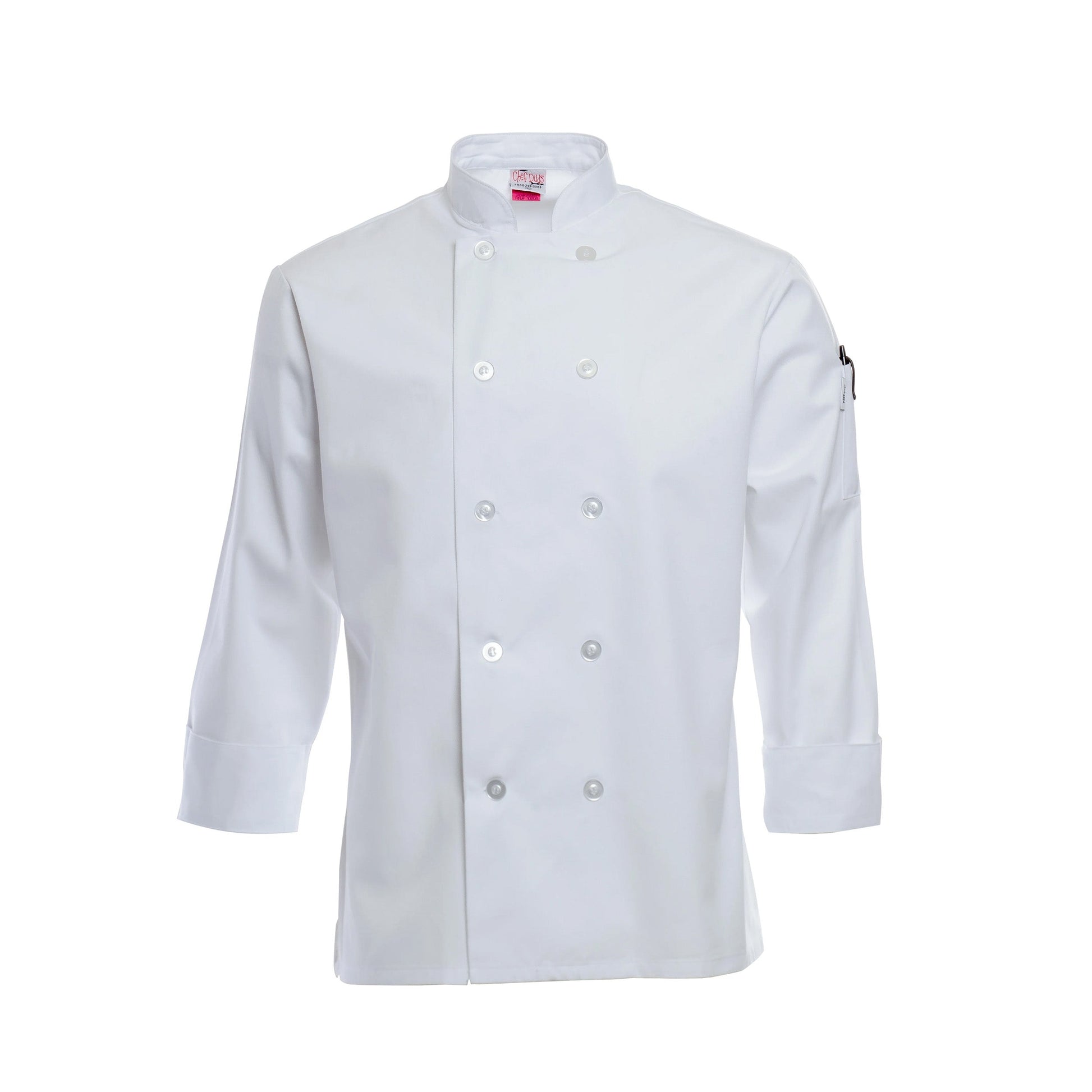 Mila Chef Jacket - Long Sleeve -White Mila Kitchen Tel:0592031234