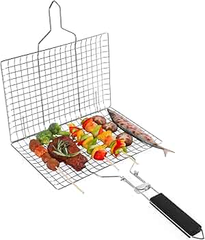 BBQ / Fish Stainless Steel Grill Mesh 43 x 30cm Mila Kitchen Ghana (www.milakitchen.com)