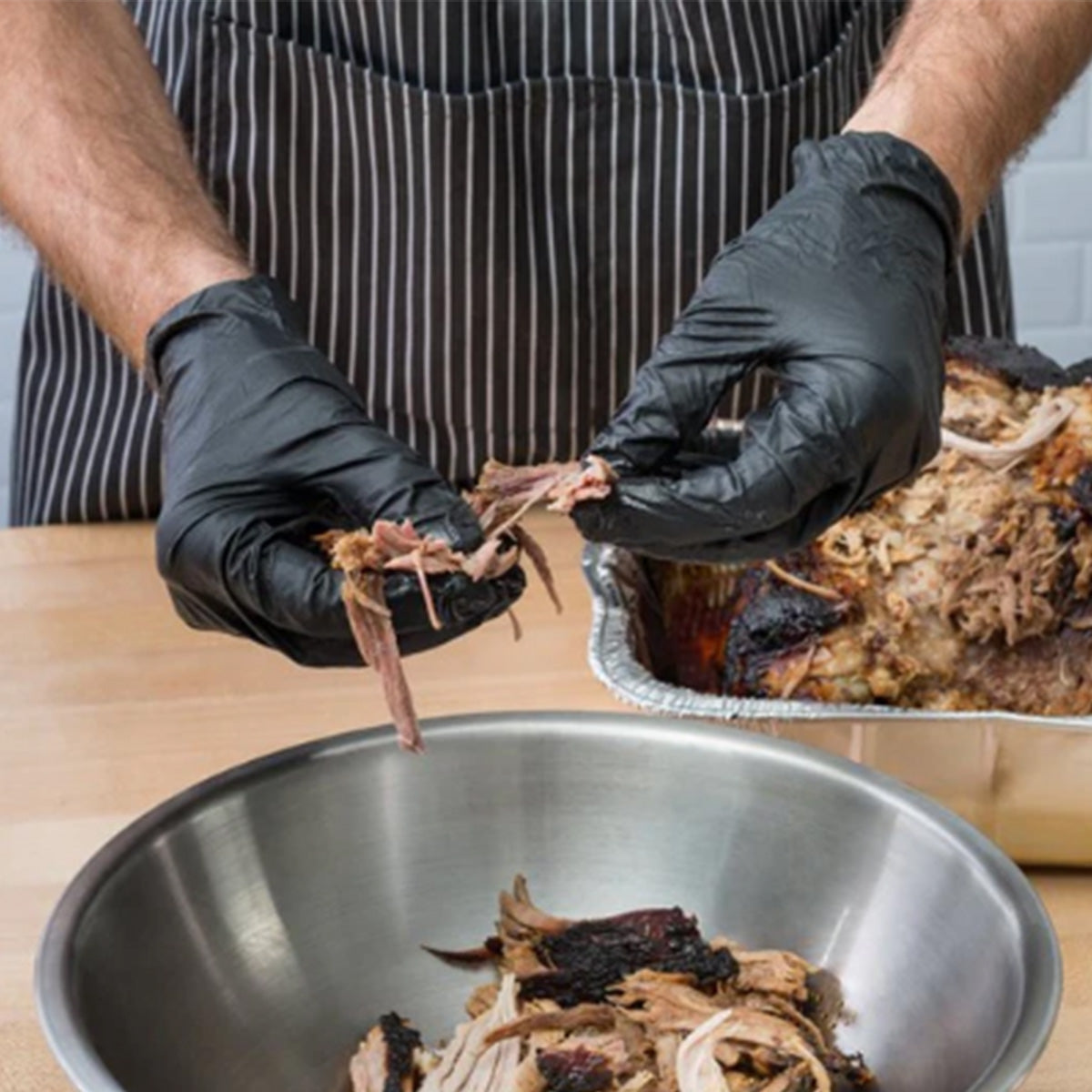 Disposable Black Gloves - Vinyl (100pcs) - Powder Free Mila Kitchen Ghana (www.milakitchen.com)