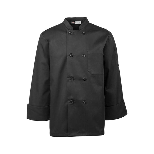 Mila Chef Jacket - Long Sleeve -Black Mila Kitchen Tel:0592031234