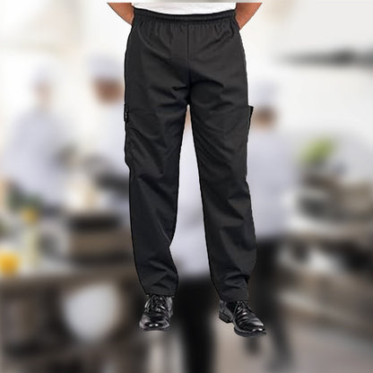 SA Chef Trousers - Black Cargo Mila Kitchen Ghana (www.milakitchen.com)