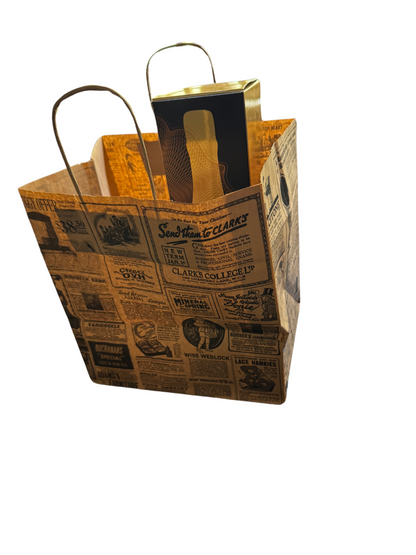 Bags with Handles "Times" 80G/M2  20+10x29 cm Natural Kraft Mila Kitchenware and Equipment Limited