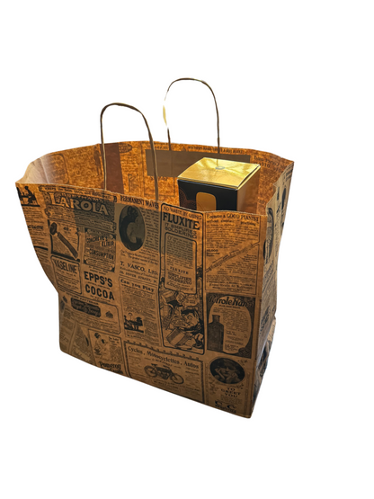 Bags With Handles "Times" 90 G/M2  36+21x33 cm Natural Kraft Mila Kitchenware and Equipment Limited