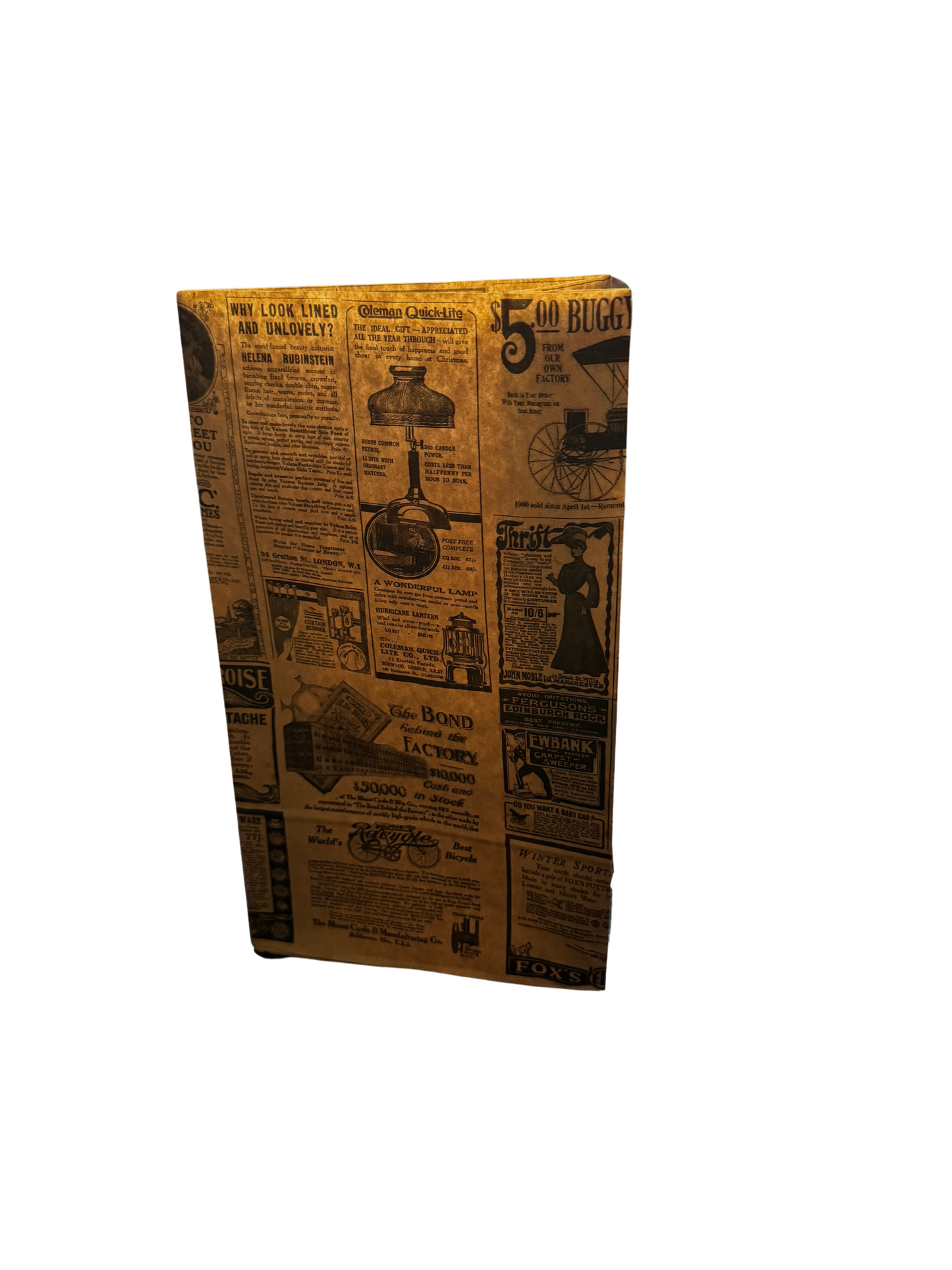 Bags Without Handles "Times" 70 G/M2  20+9x34,5 cm Natural Kraft Mila Kitchenware and Equipment Limited