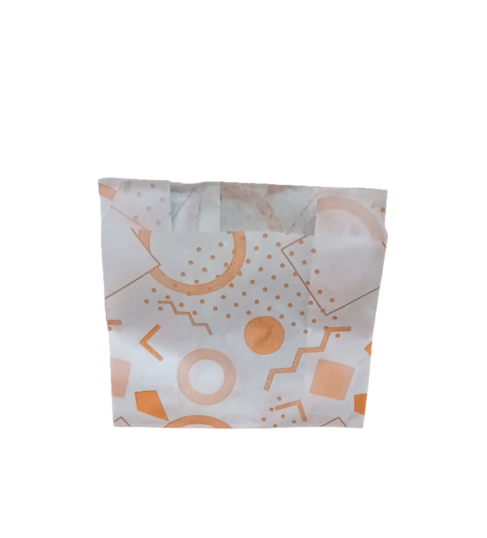 Orange Chips Proof Bag 12+6X12cm (125pcs per pack) greaseproof paper Mila Kitchenware and Equipment Limited