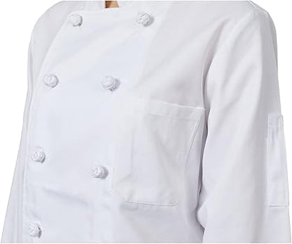 SA Chef Jacket Executive With White Pop Button - Long Sleeve Mila Kitchenware and Equipment Limited
