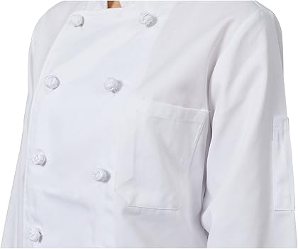 SA Chef Jacket Executive With White Pop Button - Long Sleeve Mila Kitchenware and Equipment Limited