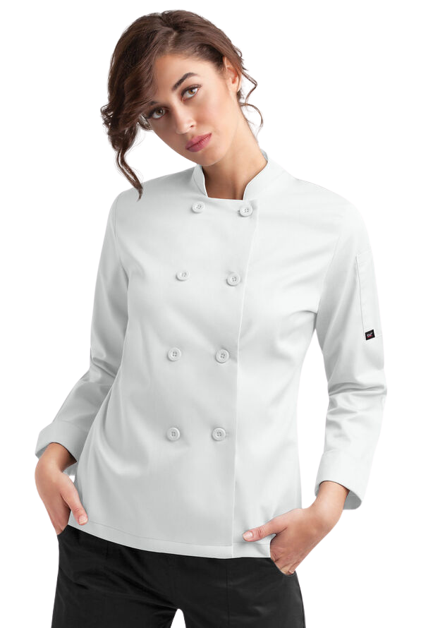 SA Chef Jacket Executive With White Pop Button - Long Sleeve Mila Kitchenware and Equipment Limited
