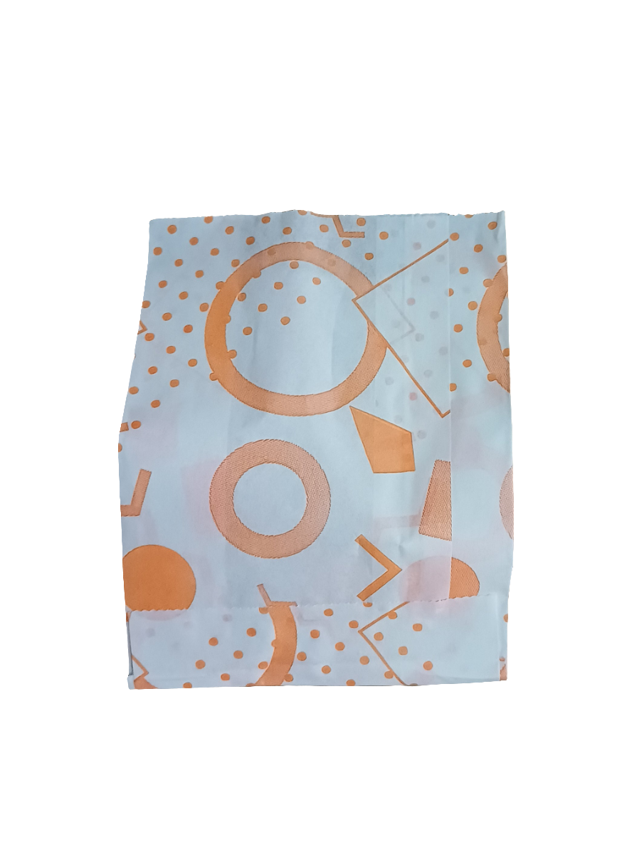 Orange Chips Grease Proof Bag 9+5X12cm (125pcs per pack) greaseproof paper Mila Kitchenware and Equipment Limited