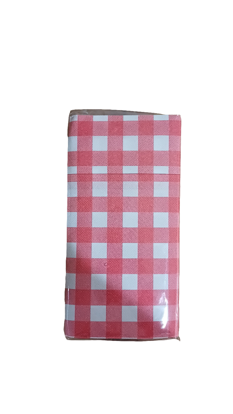 Kangaroo 40x40 Red and White like Napkin Tissue (30pcs per pack) Mila Kitchenware and Equipment Limited