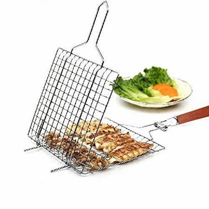 BBQ / Fish Stainless Steel Grill Mesh 43 x 30cm Mila Kitchen Ghana (www.milakitchen.com)