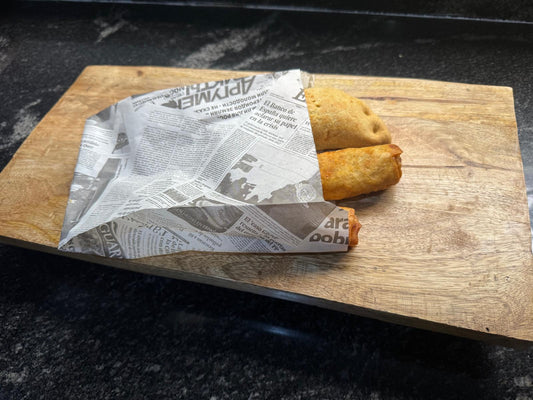 Newspaper Pie Grease Proof Bag 14+7X24cm (125pcs per pack)greaseproof paper Mila Kitchenware and Equipment Limited