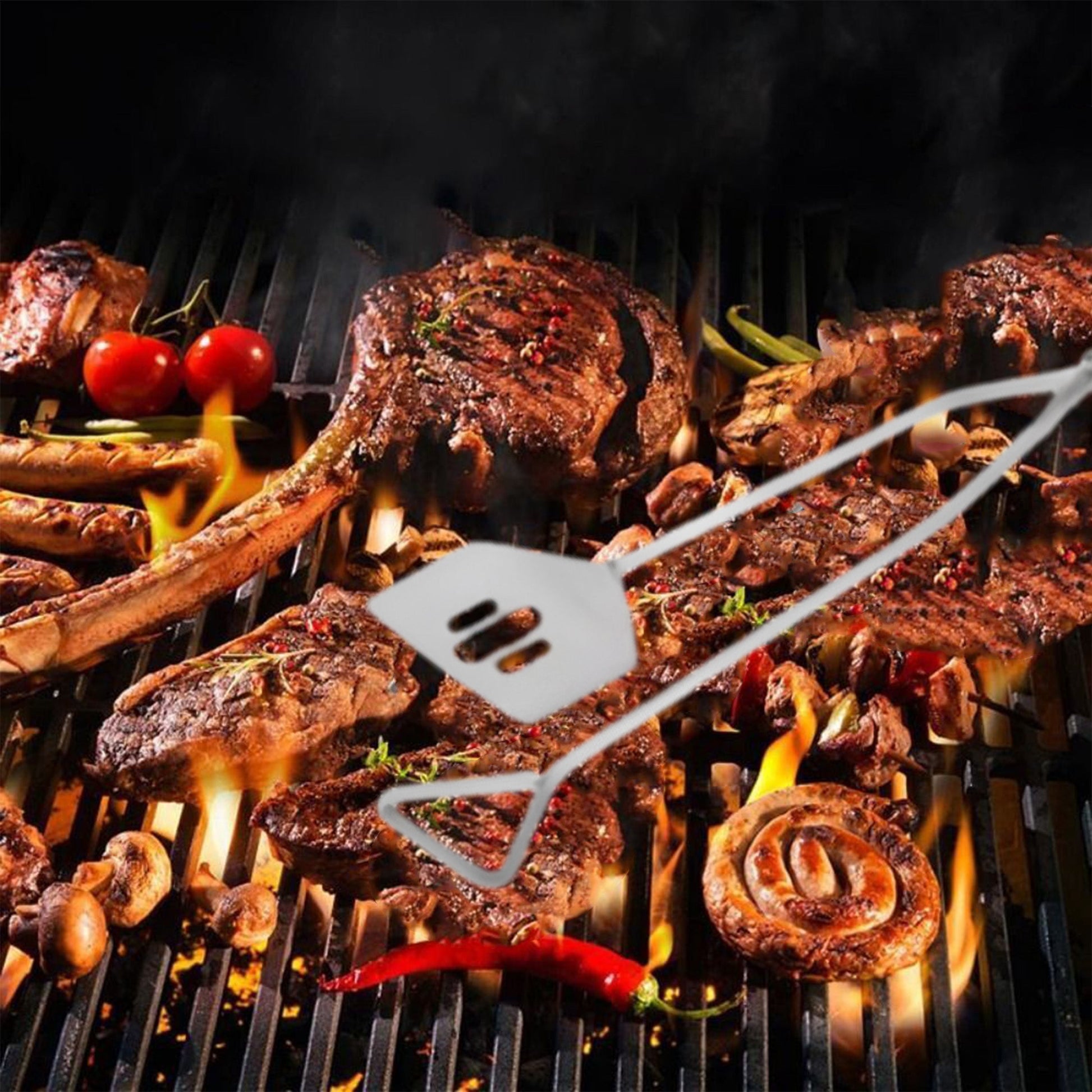 Tongs Hamburger Turner - Heavy Duty 420mm Mila Kitchen Ghana (www.milakitchen.com)